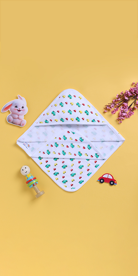 Peek-a-Boo 2228 Hooded Terry Towel-White for Infants in 100% Cotton with Extra Absorbent fabric and Ultrasoft touch