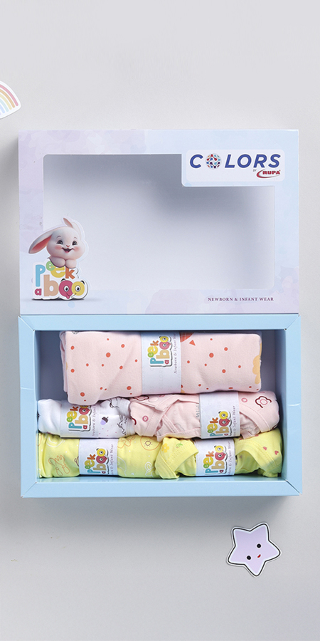 PEEKABOO INFANT GIRL'S GIFT SET PACK OF 5