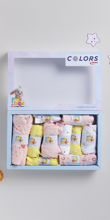 PEEKABOO INFANT GIRL'S GIFT SET PACK OF 10