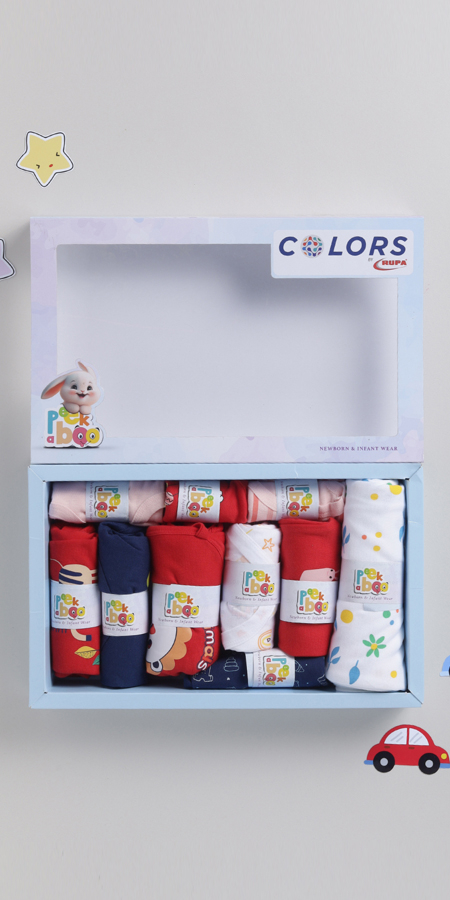 PEEKABOO INFANT BOY 'S GIFT SET  PACK OF 10