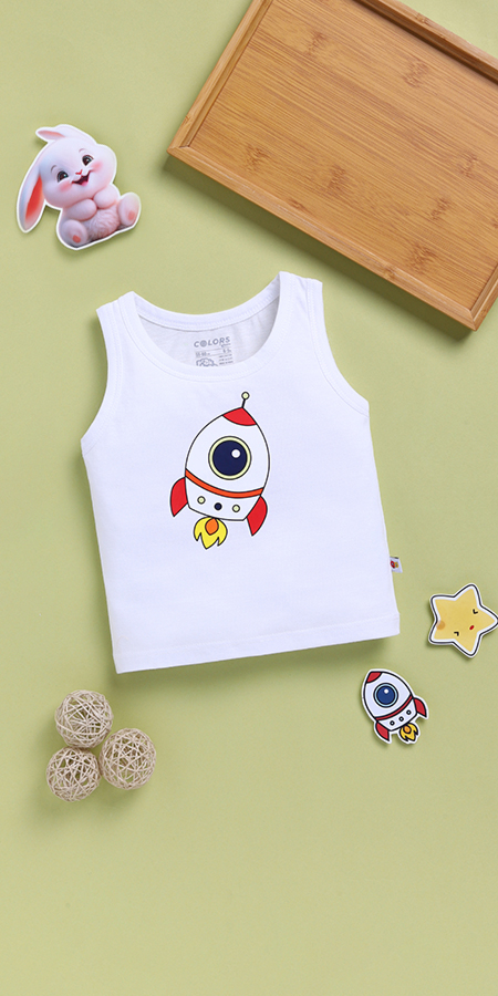 Peek-A-Boo 2260 Boy's Tank Tops-White for Newborns, Made from 100% Cotton for Ultra-Soft, Breathable Comfort