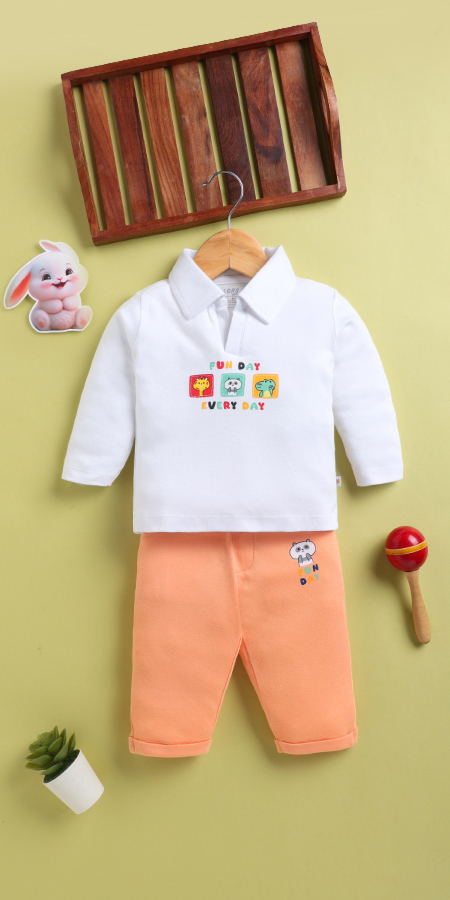 Peek-a-Boo Infant Wear Rugby Polo & Pant Set #2269